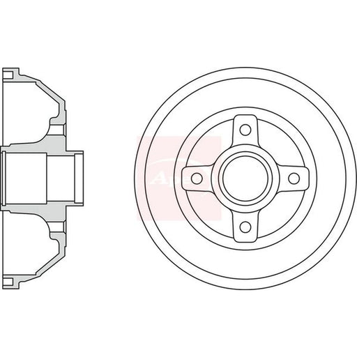 Apec Brake Drum Assembly Rear DRM9926