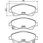 Mintex Front Brake Pad Set MDB2545