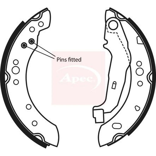 Apec Brake Shoe Set Axle Kit SHU786