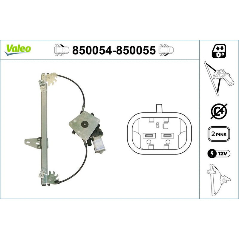 Valeo Electric Window Regulator Lifter Right Front 850055