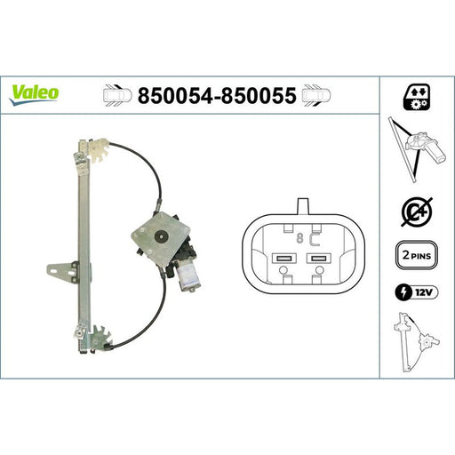 Valeo Electric Window Regulator Lifter Right Front 850055