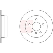 Apec 2 x Solid Rear Brake Discs DSK2241-x2