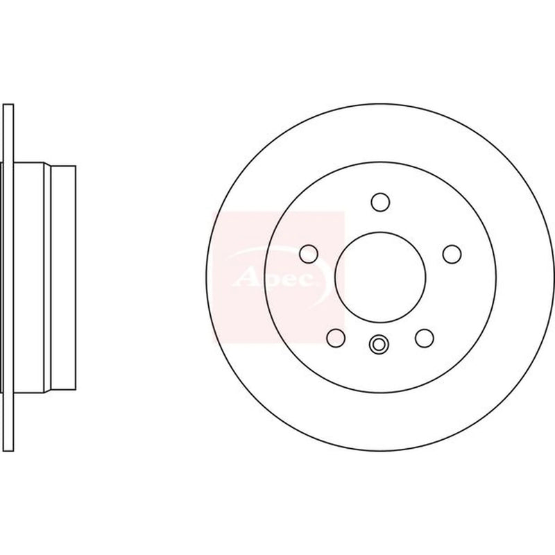 Apec 2 x Solid Rear Brake Discs DSK2241-x2