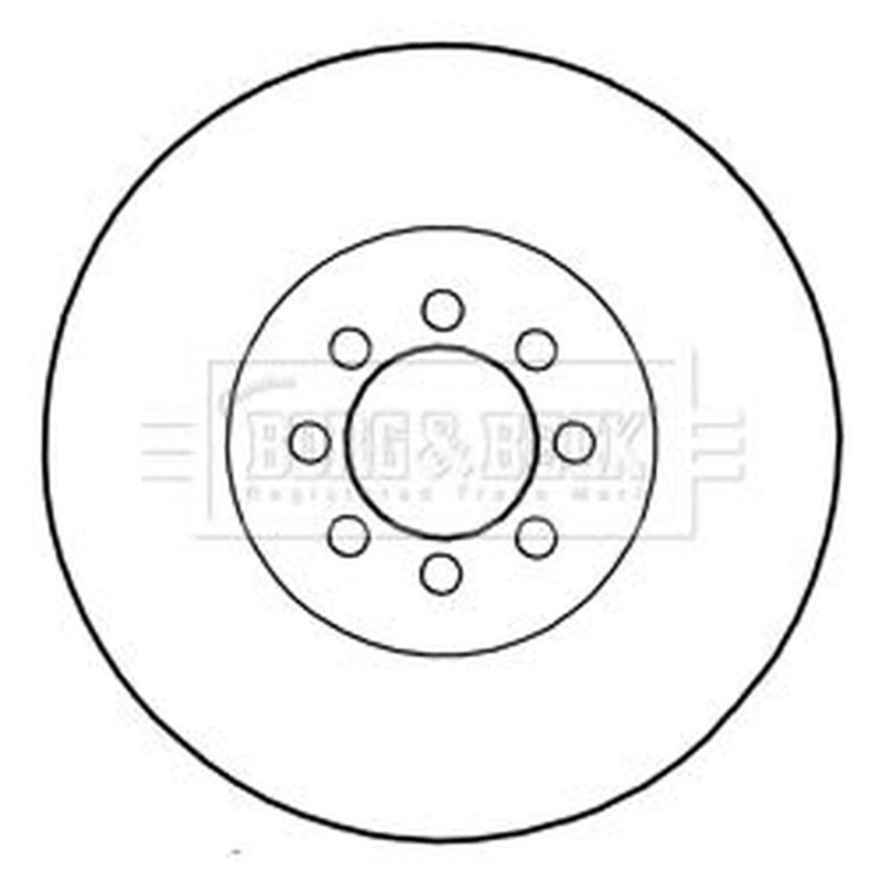 Borg & Beck 2 x Vented Front Brake Discs BBD5298-x2