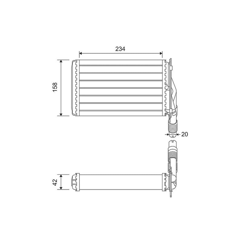 Valeo Heater Matrix Core Heat Exchanger 812223