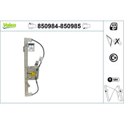 Valeo Electric Window Regulator Lifter Left Rear 850984