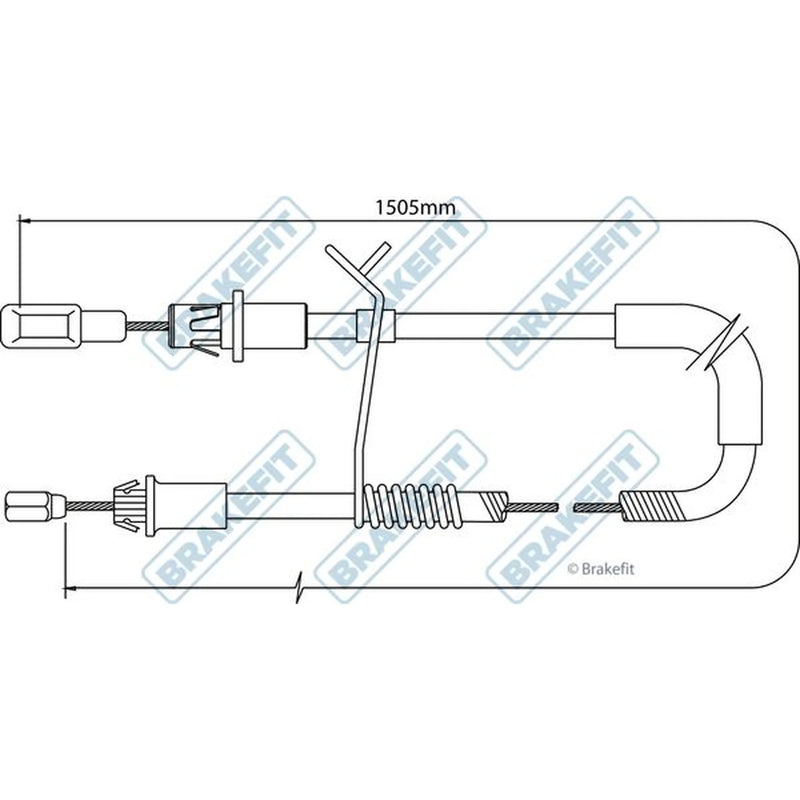 Apec Handbrake Cable Left Rear BBC3189