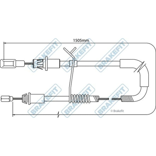 Apec Handbrake Cable Left Rear BBC3189