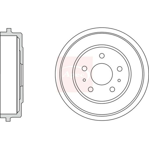 Apec Brake Drum Assembly Rear DRM9957