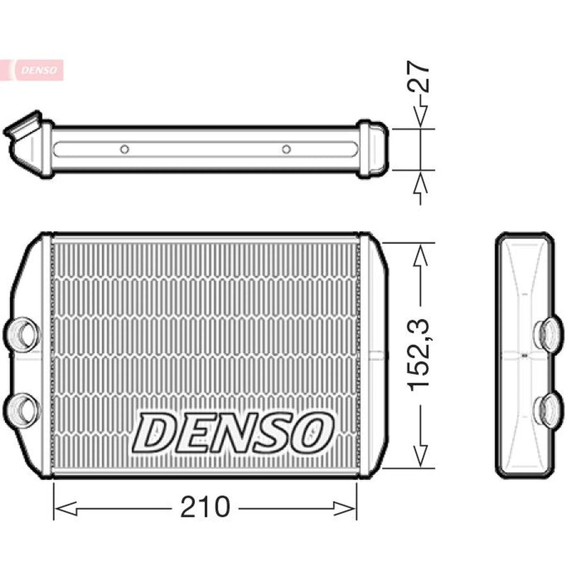 Denso Heater Matrix Core Heat Exchanger DRR23022