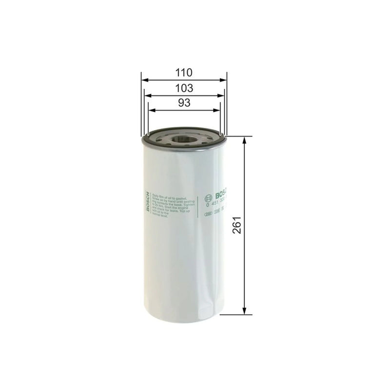 Bosch Engine Oil Filter Front 0 451 300 003