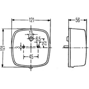 Hella Tail Light / Lamp R10W Right 2SE 002 578-701
