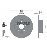 Textar 2 x Solid Rear Brake Discs 92046903-x2