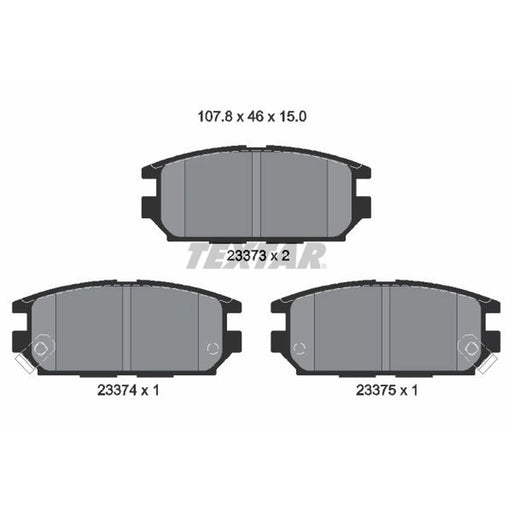 Textar Rear Brake Pad Set 2337301