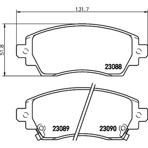 Mintex Front Brake Pad Set MDB2173