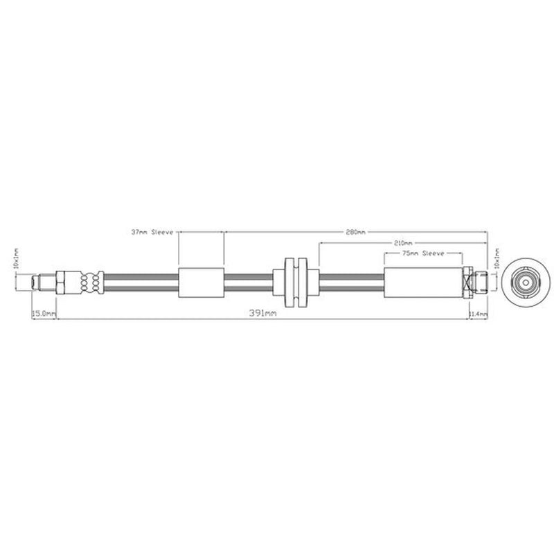 Abtex Brake Hydraulic Hose Line Right ABH1422