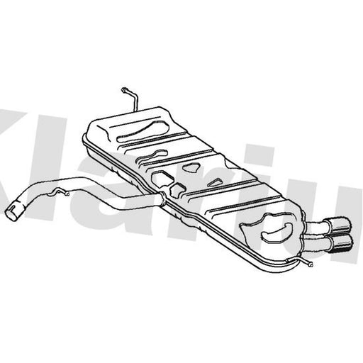 Klarius Box With Tail Pipe Rear VW1102J