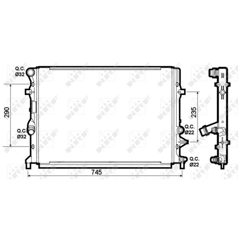 NRF Engine Radiator 53139