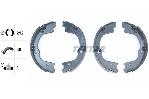 Textar Parking Brake Shoe Set Rear 40mm 91076000