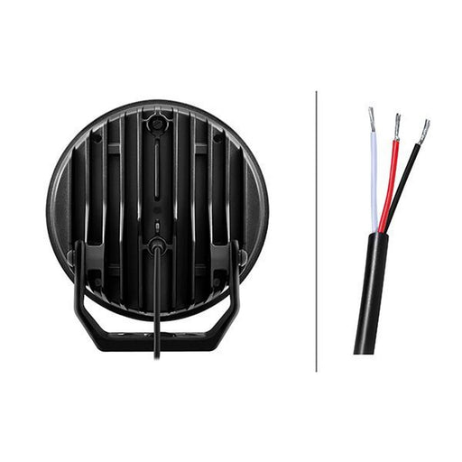 Hella Spotlight Vf Blade Aux. Black 9 Round W Po R 50 frontal sided 1FJ 357 1FJ 357 199-051