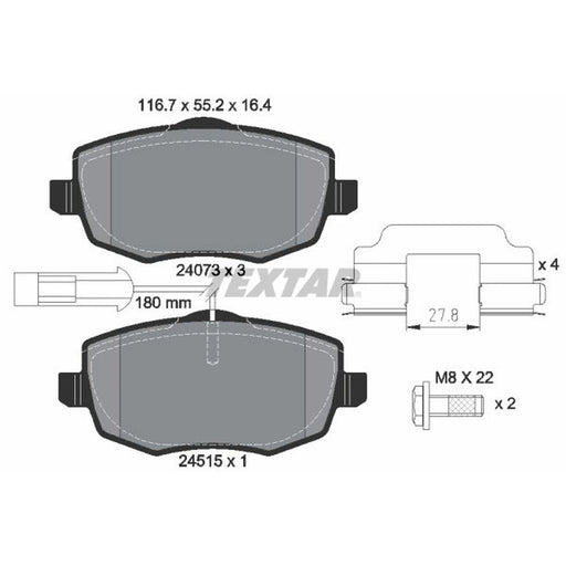 Textar Brake Pad Set 2407304