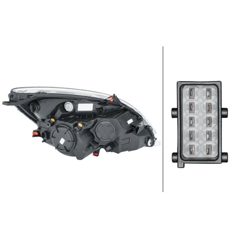 Hella Headlight Headlamp H7/H1 Left 1EJ 354 676-011