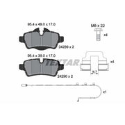 Textar Rear Brake Pad Set 2428904