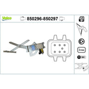 Valeo Electric Window Regulator Lifter Right Front 850297