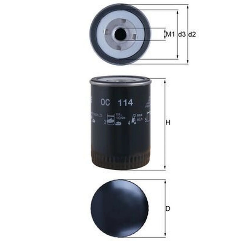 Mahle Engine Oil Filter OC 114