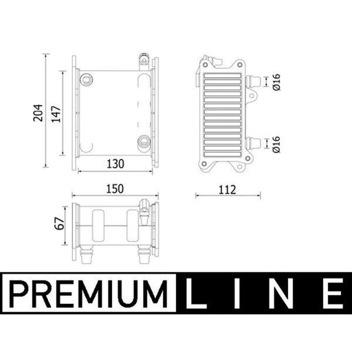 Mahle Intercooler (Charge Air Cooler) CI 224 000P