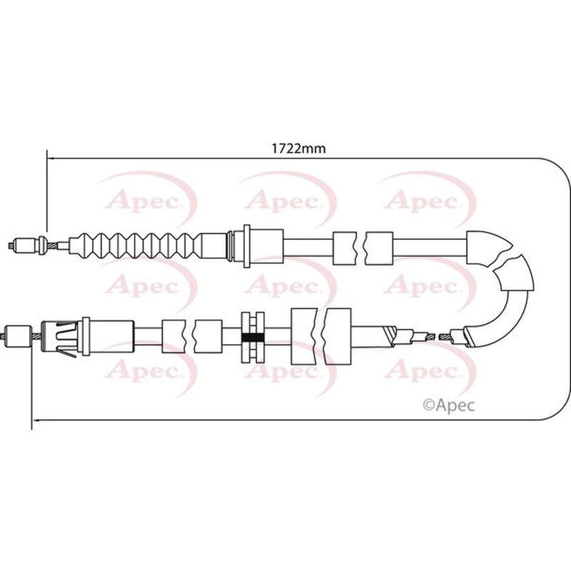 Apec Handbrake Cable Right Rear CAB1164