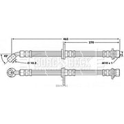Borg & Beck Brake Hydraulic Hose Line Rear Left BBH6781