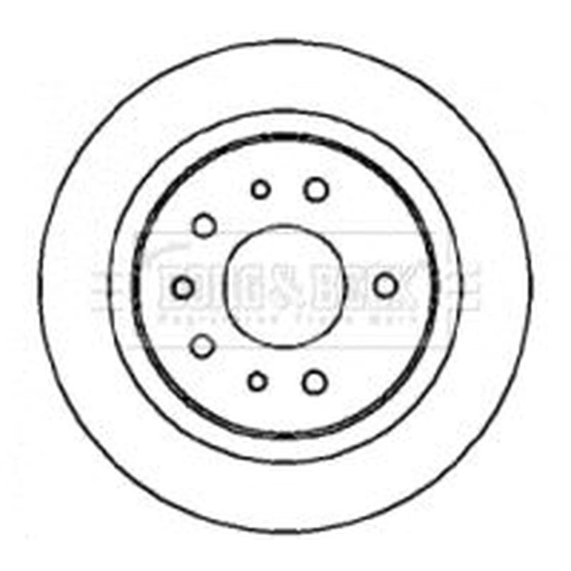 Borg & Beck 2 x Solid Rear Brake Discs BBD4319-x2