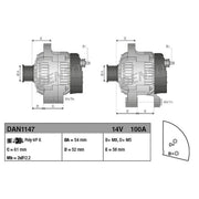 Denso Car Alternator 12V fits Fiat Bravo II 2007-2014 1.6 2.0