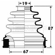 Borg & Beck Drive Shaft Bellow Kit transmission sided BCB2901