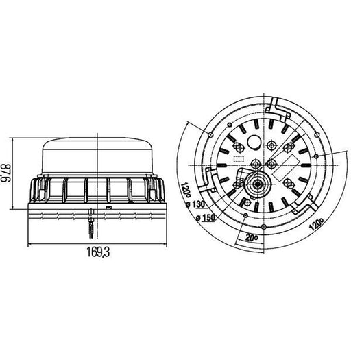 Hella Strobe-Type Beacon High 2XD 011 557-111