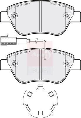 Apec Blue Brake Pad Set Front 123mm x 17mm PD3281