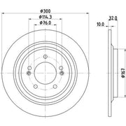 DON 2 x Solid Rear Brake Discs PCD22102-x2
