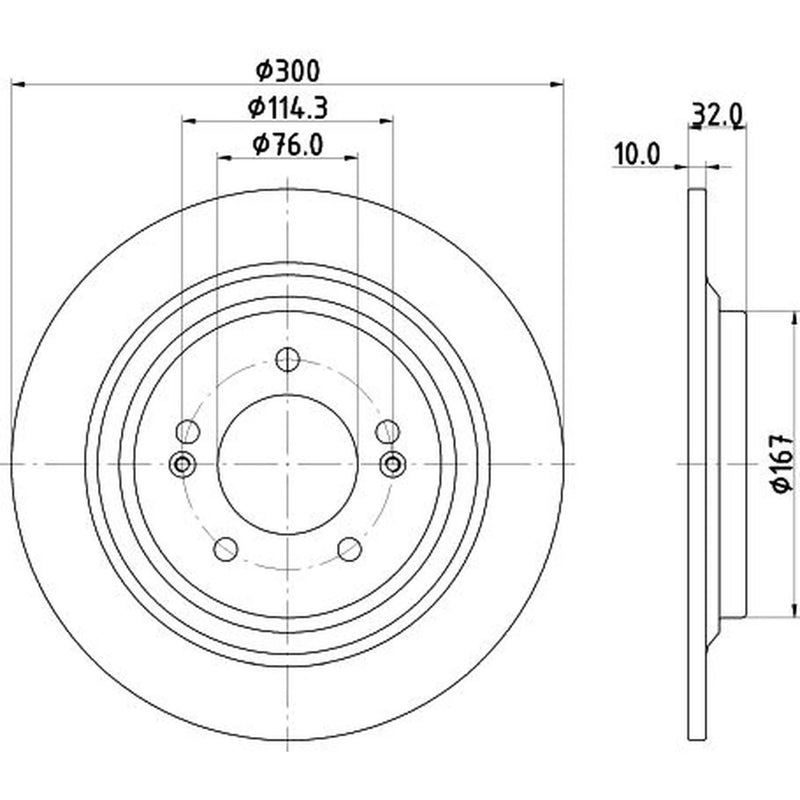 DON 2 x Solid Rear Brake Discs PCD22102-x2