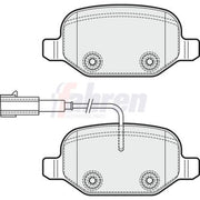 Fahren Rear Brake Pad Set fits Alfa Romeo Mito 2008-2018 0.9 1.3 1.4 1.6