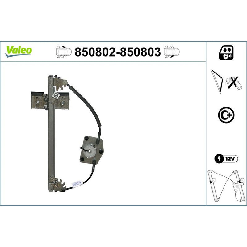 Valeo Electric Window Regulator Lifter Right Front 850803