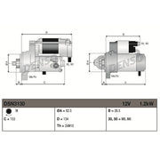 Denso Starter Motor 12V 1.2kW 9 Teeth DSN3130