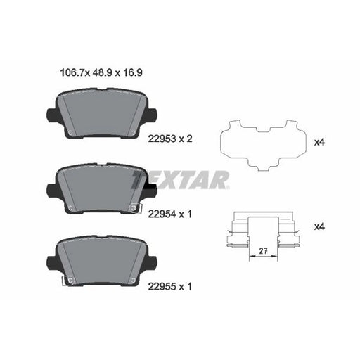 Textar Rear Brake Pad Set 2295301