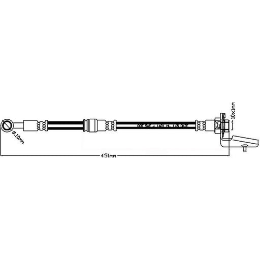 Juratek Brake Hydraulic Hose Line Front Left JBH1340L