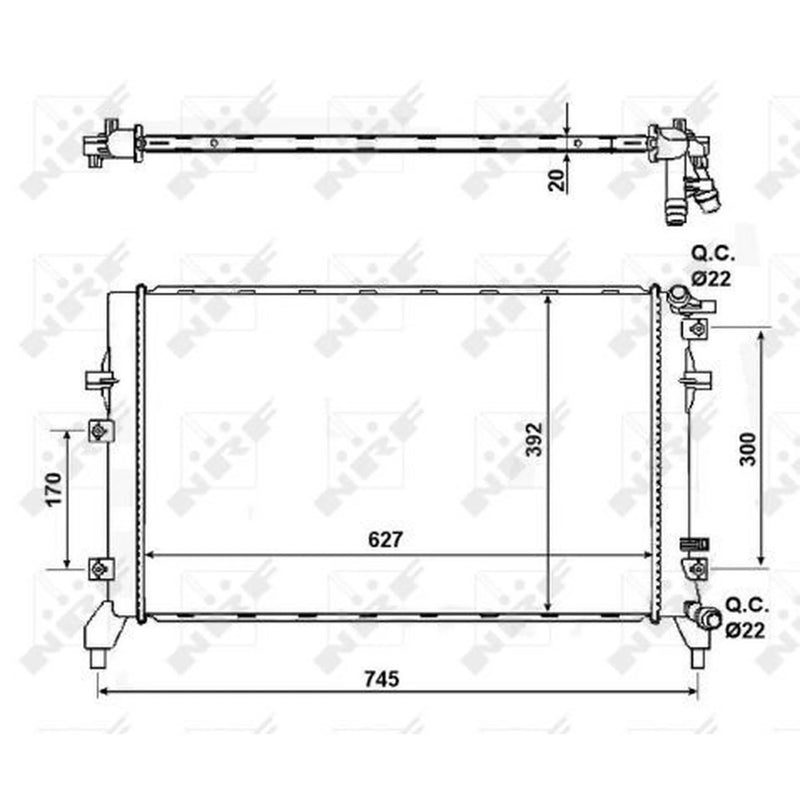 NRF Engine Radiator 50148