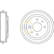 NAPA Brake Drum Assembly Rear NDR1002