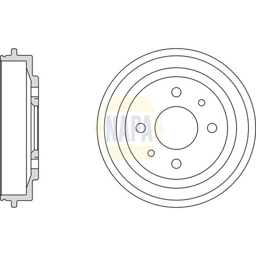 NAPA Brake Drum Assembly Rear NDR1002