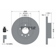 Textar 2 x Solid Front Brake Discs 92083703-x2