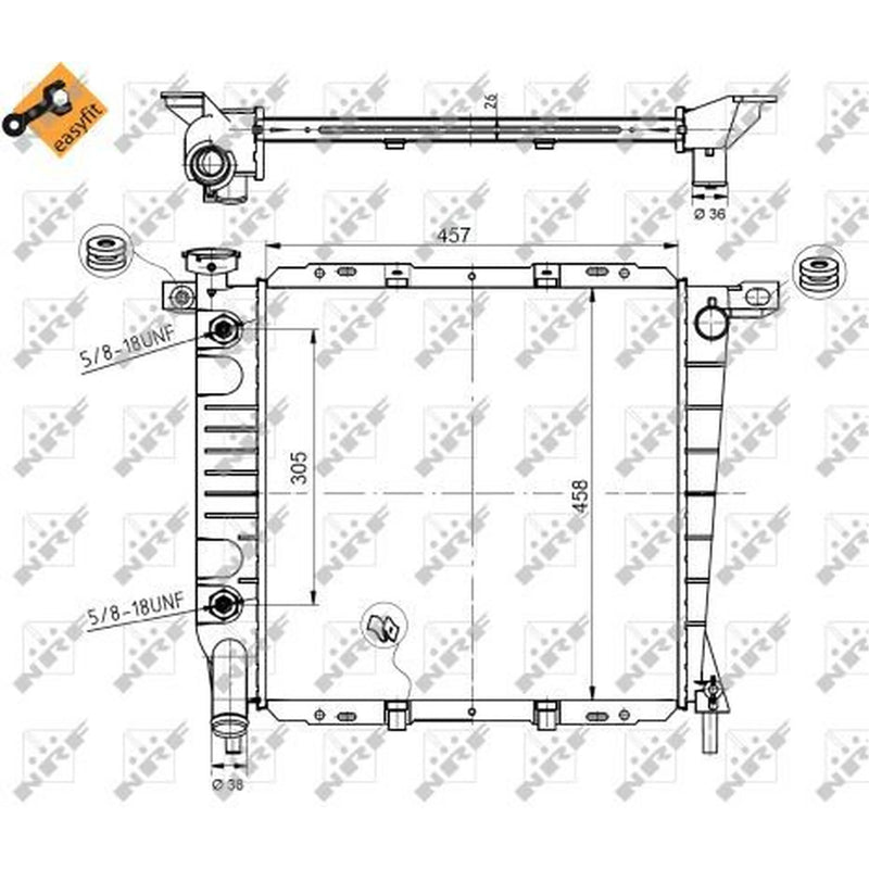 NRF Engine Radiator 50379