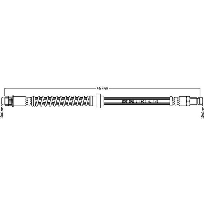 Abtex Brake Hydraulic Hose Line Right ABH1042